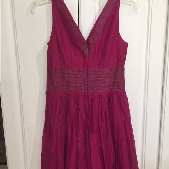 NWOT Isaac Mizrahi fuchsia and gold dress size 2 - Picture 6 of 11
